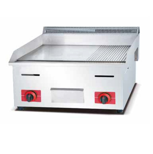 Gas Griddle with ribbed lines