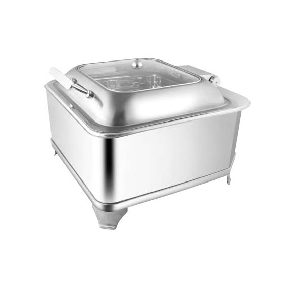 Square Glass Lid Chafer W/ Fuel Frame