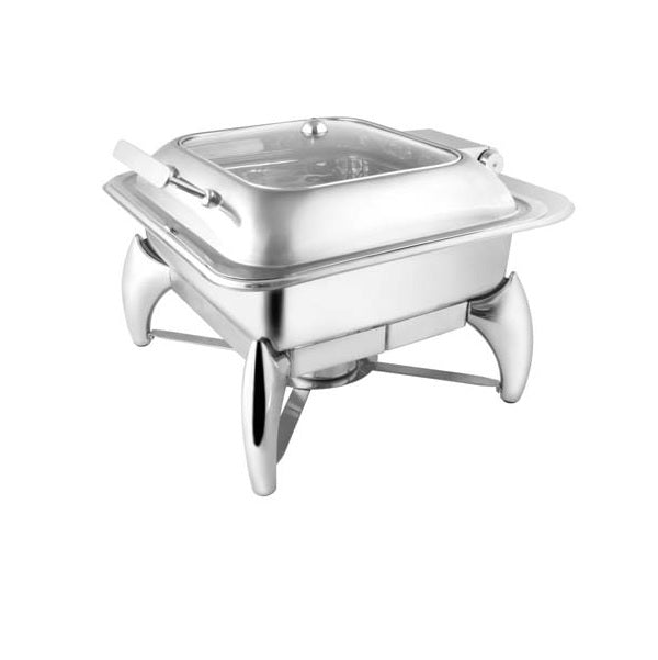 Square Glass Lid Chafer W/ Smart Legs
