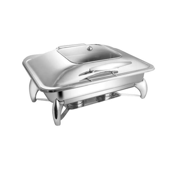 Rectangular Sq. Glass Lid Chafer W/ Smart Legs