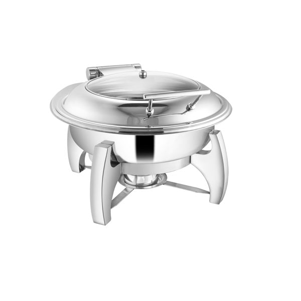 Round Glass Lid Chafer W/ Grand Legs