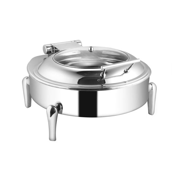 Round Glass Lid Chafer W/ Neo Legs