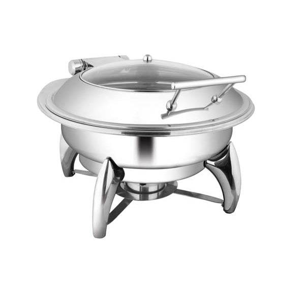 Round Glass Lid Chafer W/Smart Legs