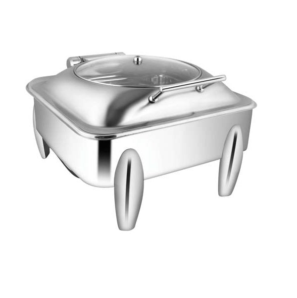 Square Glass Lid Chafer W/Curved Legs