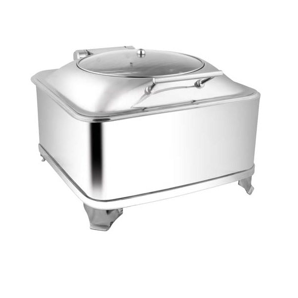 Square Glass Lid Chafer W/Fuel Frame