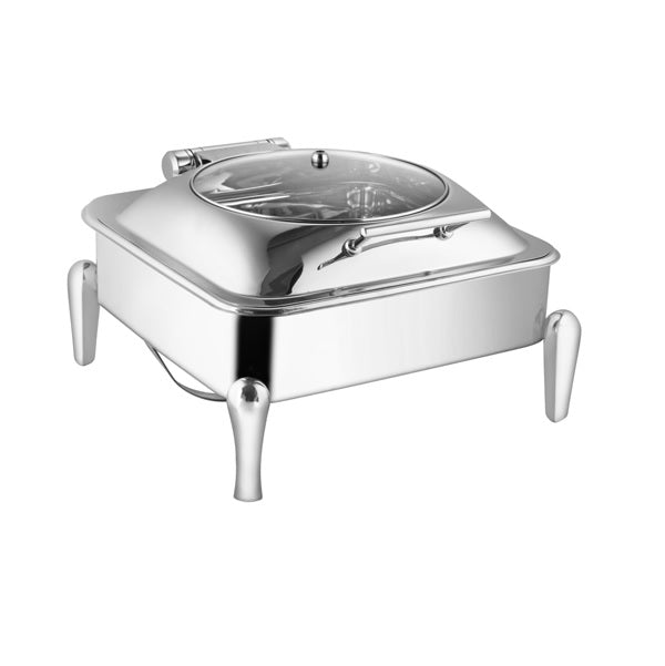 Square Glass Lid Chafer W/ Neo Legs