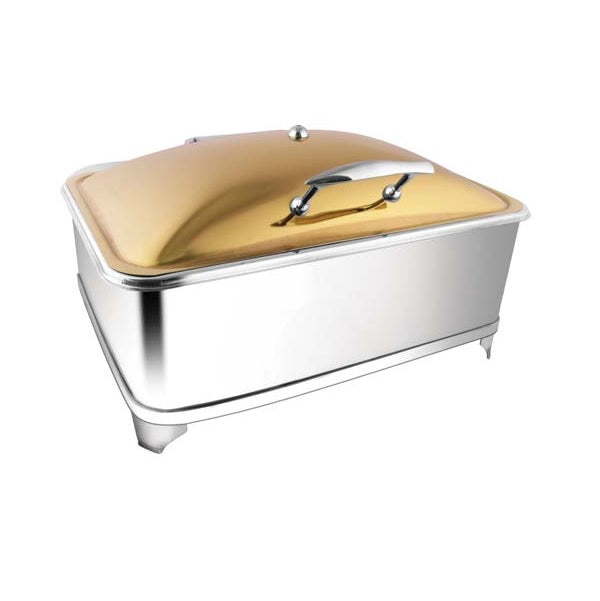 Rectangular Rose Gold Chafer W/Fuel Frame