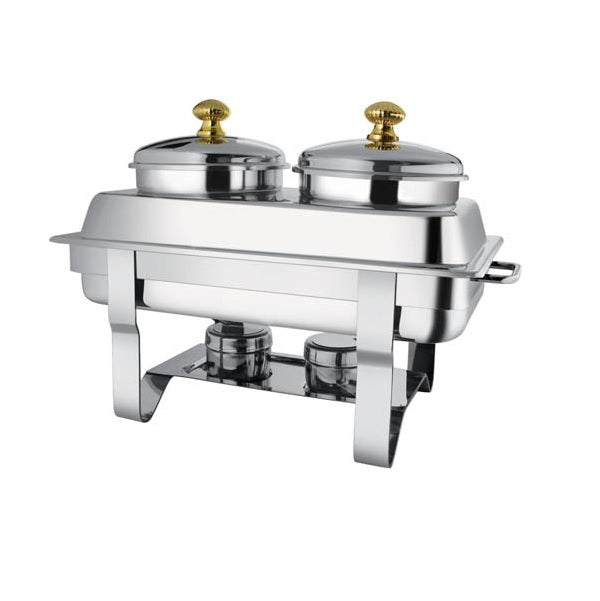 Round Roll Top Chafing Dish with Chrome Legs